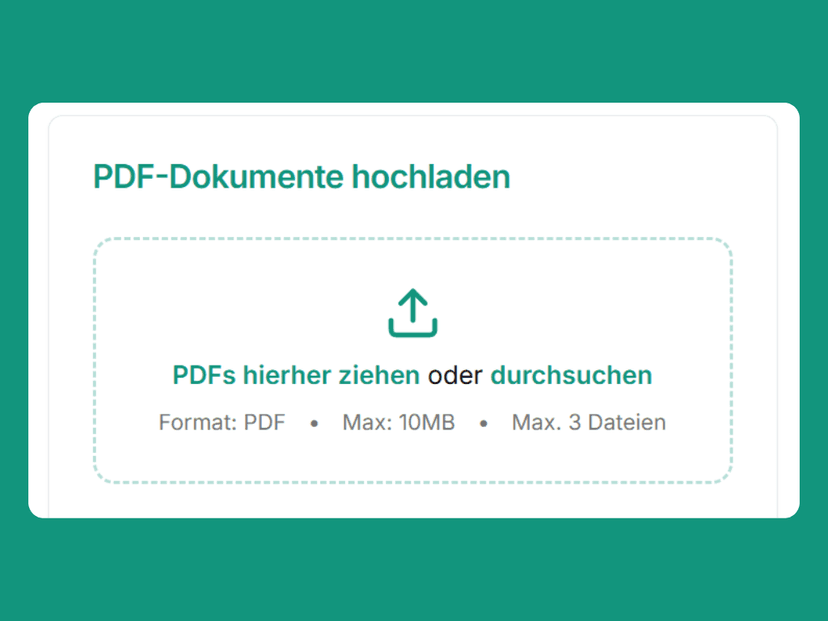 Dokumente hochladen